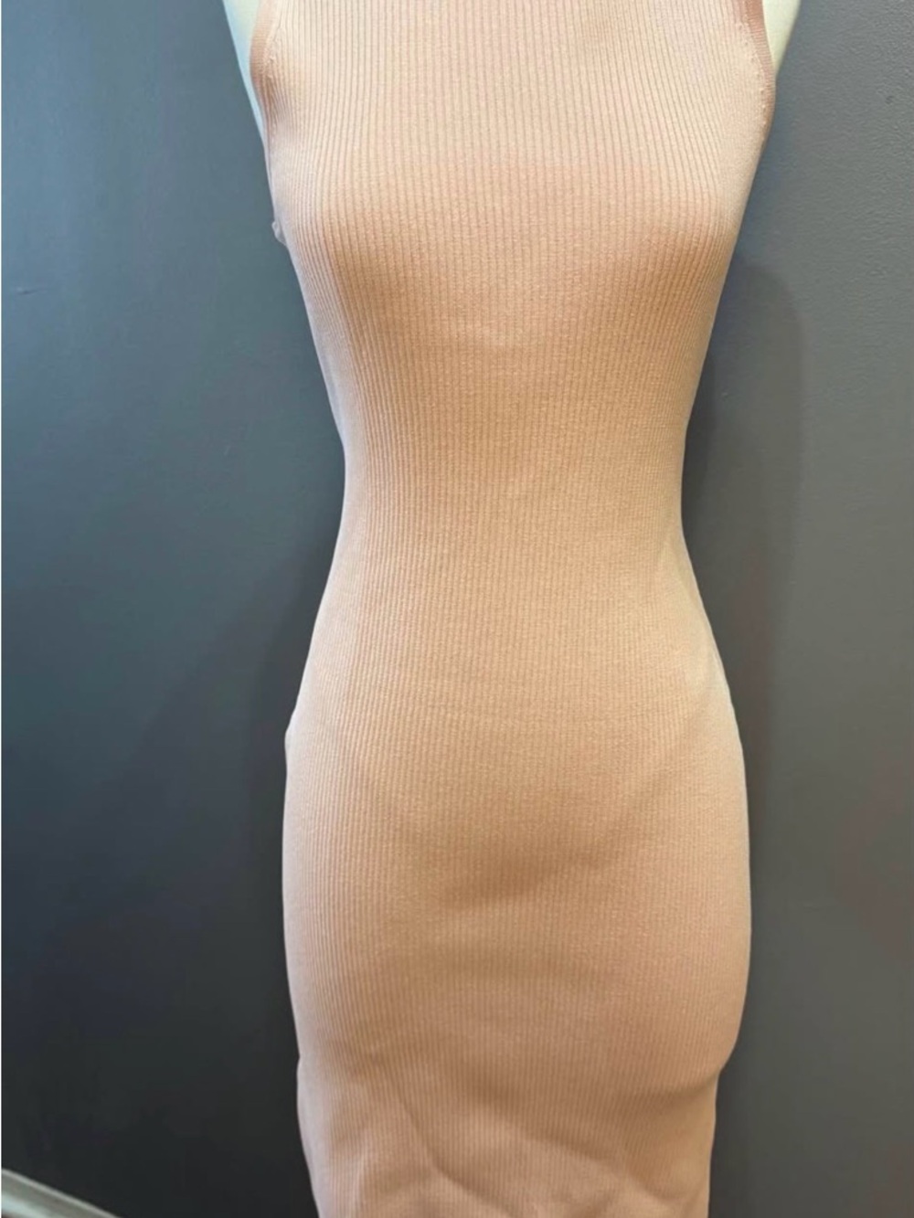 Guess Sleeveless Ribbed Midi Dress - Pink